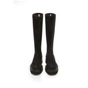Black Platform Long Sock Boots