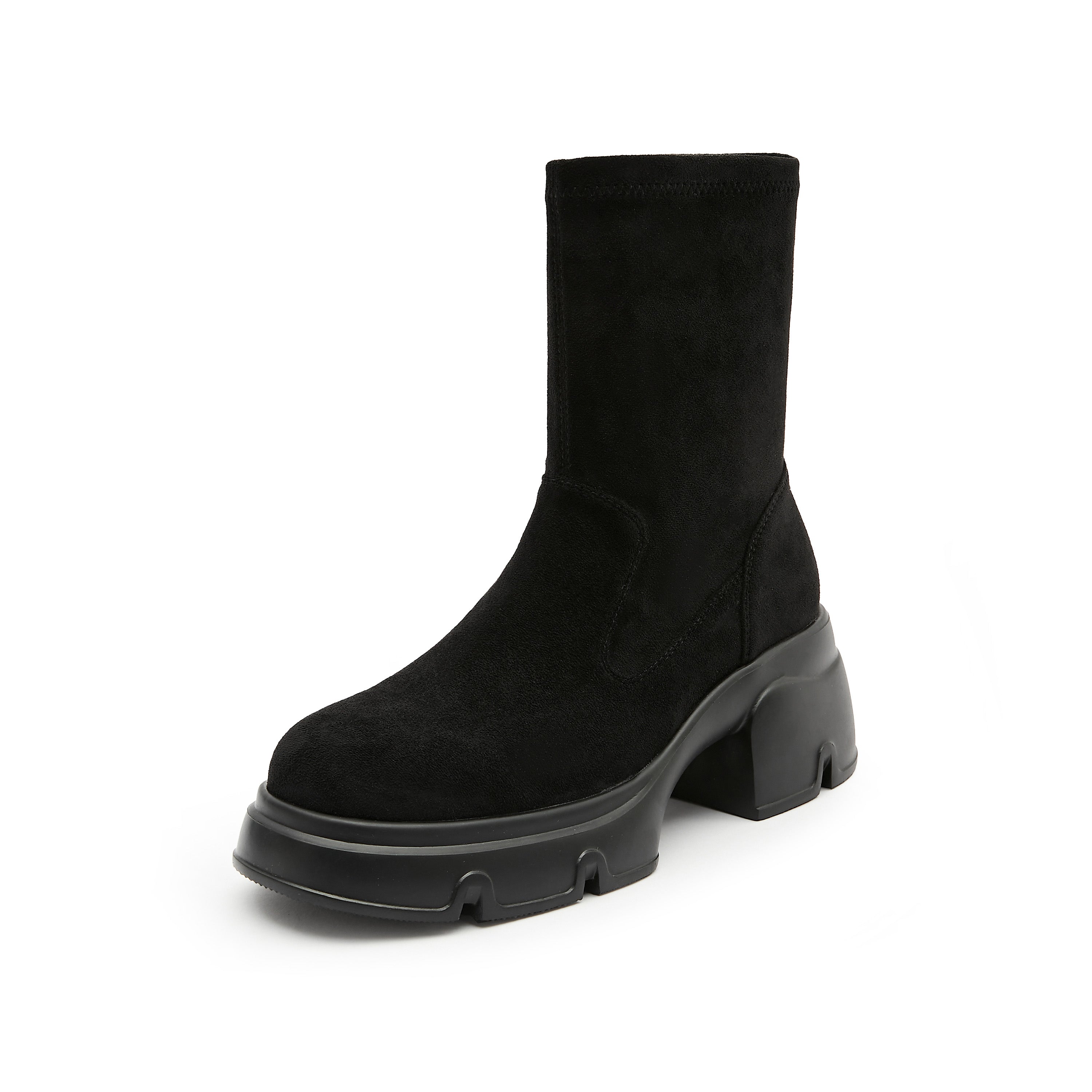Black Platform Minimal Sock Boots