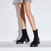 Black Platform Minimal Sock Boots