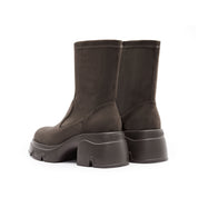 Brown Platform Minimal Sock Boots