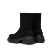 Black Elastic Platform Ankle Sock Boots