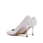 Load image into Gallery viewer, Stain Crystal embellished Pointy Pumps
