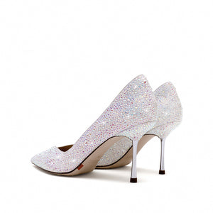 Stain Crystal embellished Pointy Pumps