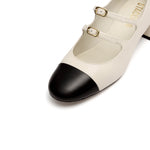 Load image into Gallery viewer, Double strap Toe Cap Mary Jane Pumps
