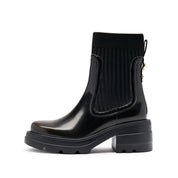 Brushed Golden Pin Chelsea Sock Boots