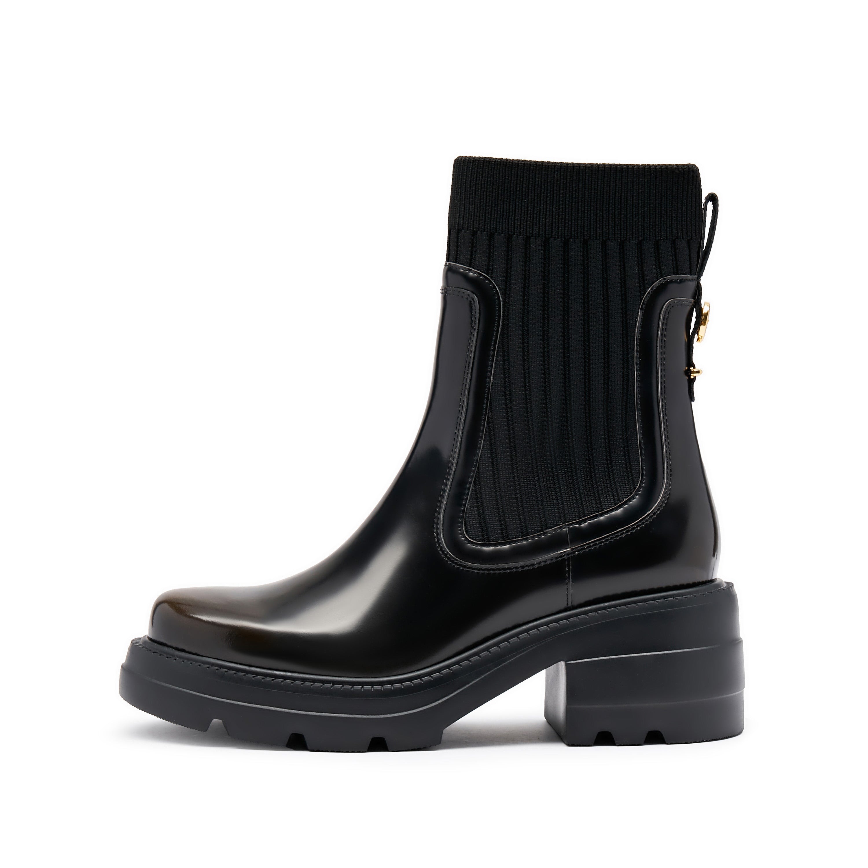 Brushed Golden Pin Chelsea Sock Boots