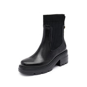 Waxy Golden Pin Chelsea Sock Boots