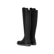 Black Suede High Keen Flat Sock Boots