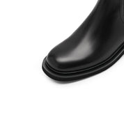 Black Crystal Knit Chelsea Boots