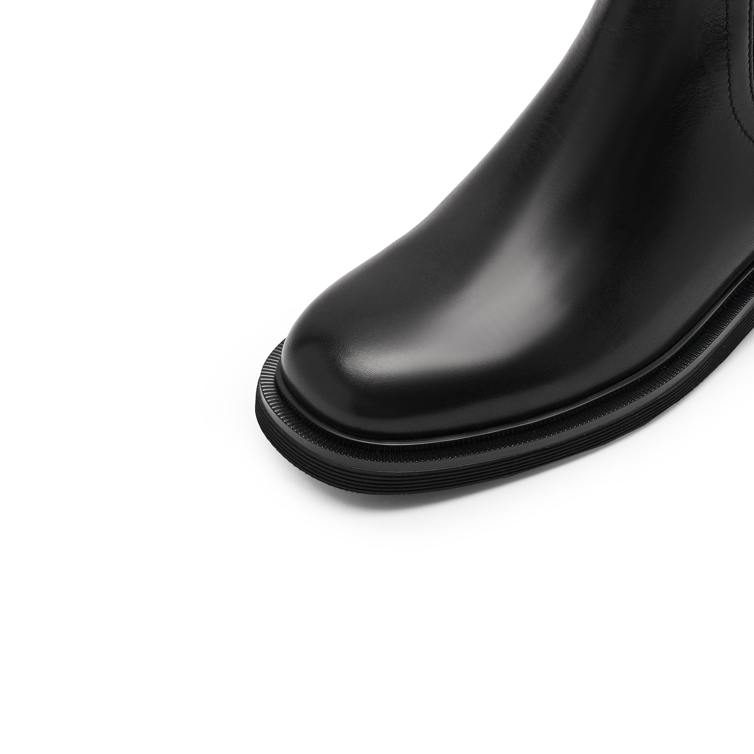 Black Crystal Knit Chelsea Boots