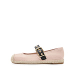 Load image into Gallery viewer, Pink Metal Buckle Mary Jane Espadrilles

