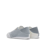 Baby Blue Patch Leather Lace Up Runner