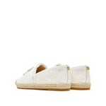 Load image into Gallery viewer, White Crystal Pearl-Embellished Logo Espadrilles
