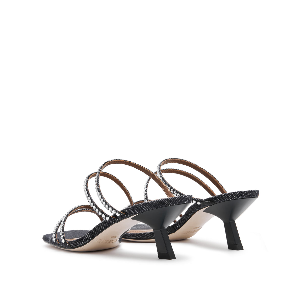 STACCATO - Official Site] Denim Crystal Strappy Heeled