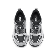 Sliver- Grey Meshed Chunky Sneakers