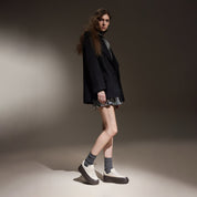 Beige Platform Two-tone Leather Sneakers