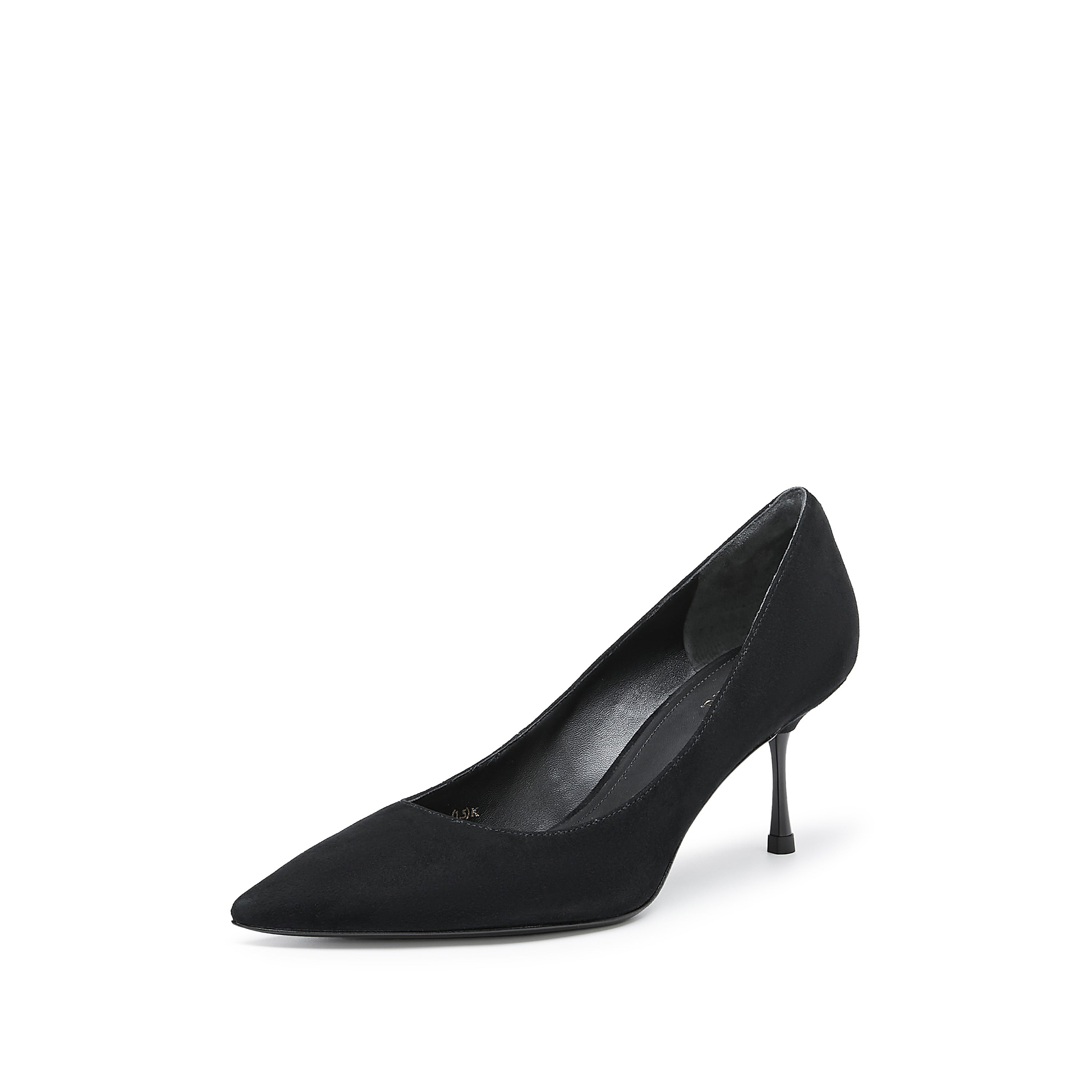 Black Suede Leather Pumps