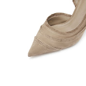 Caramel Suede Tassel Pumps