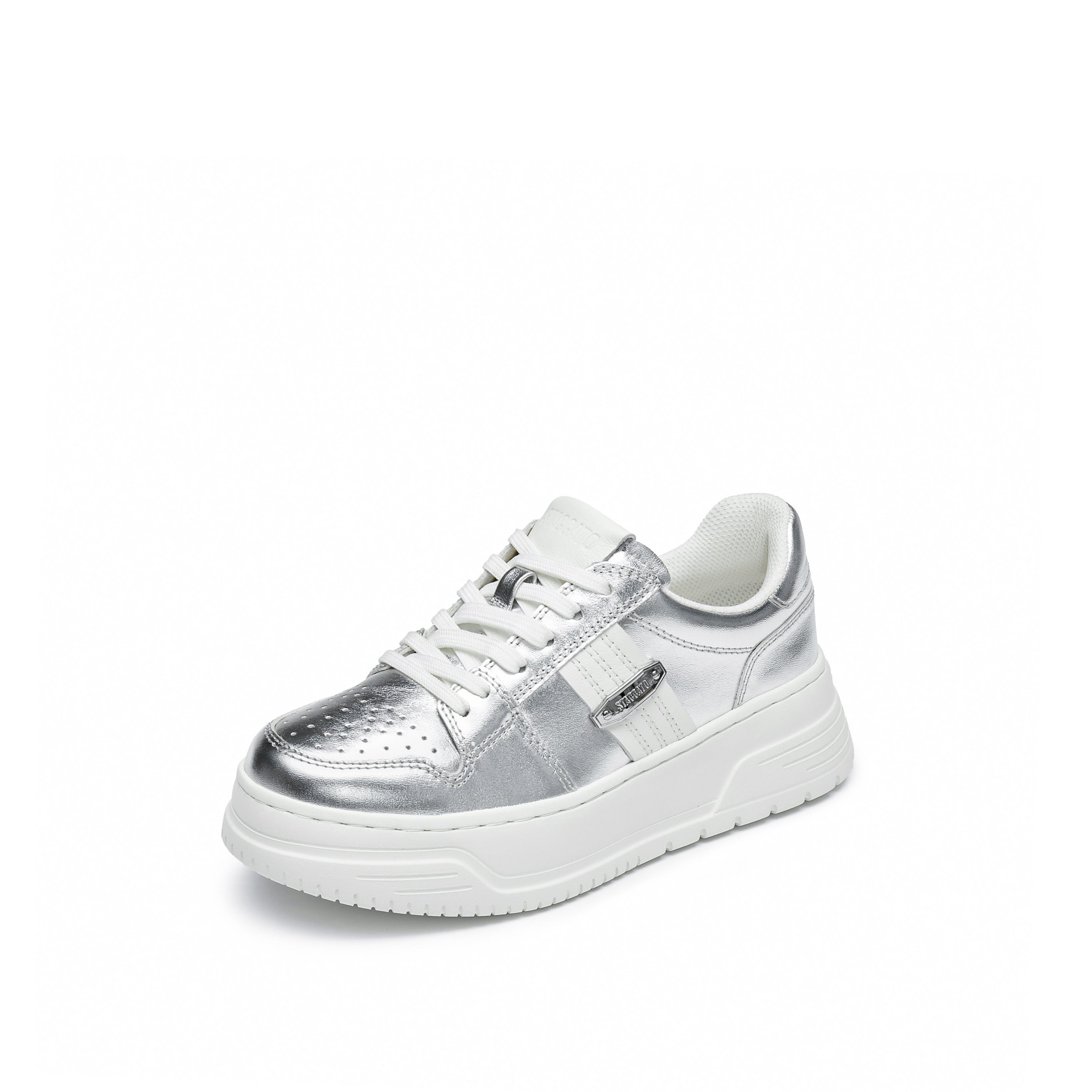 Silver handicraft Embellishment Platform Sneakers