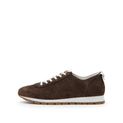 Brown Suede Slim- cut Lace-up Runner