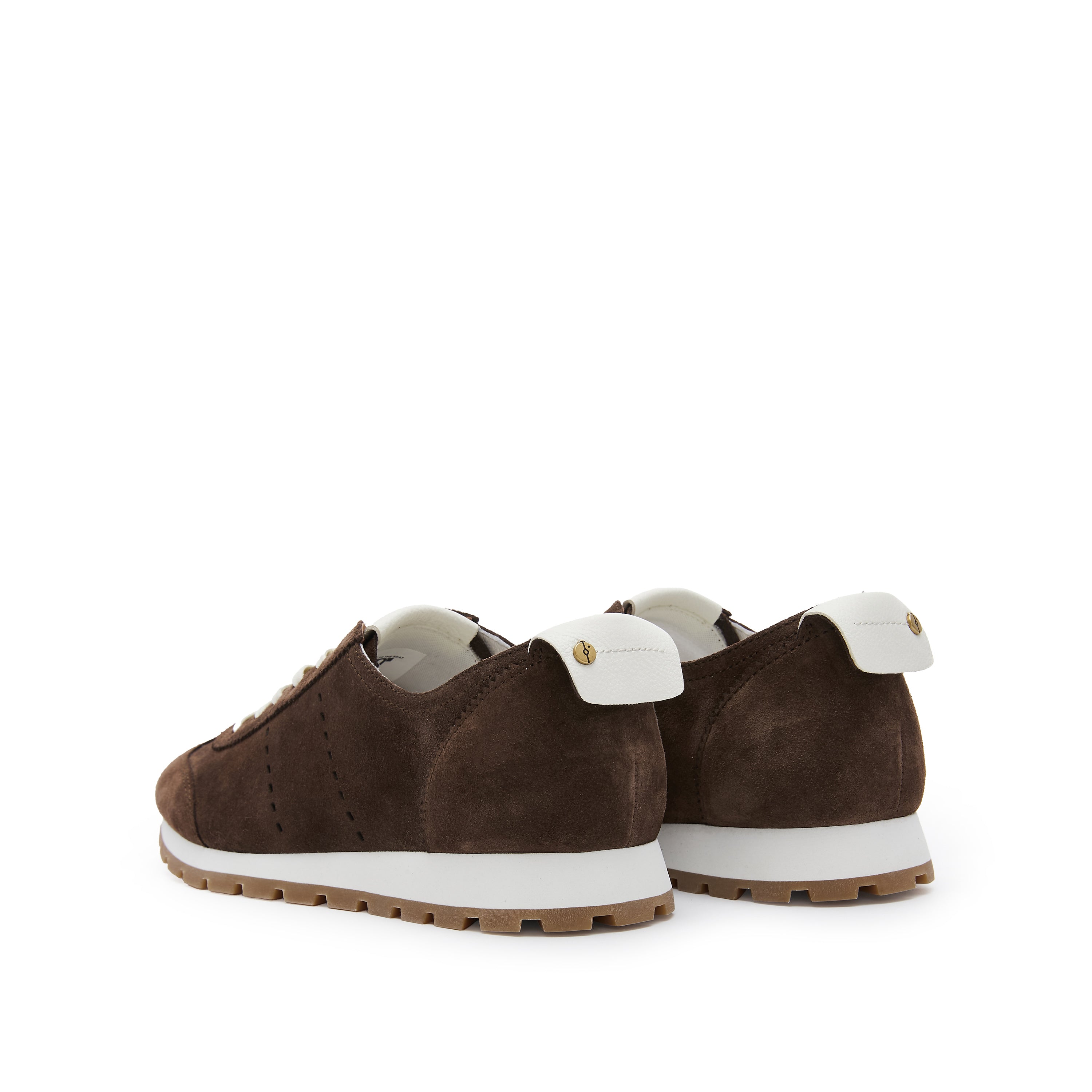 Brown Suede Slim- cut Lace-up Runner