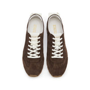 Brown Suede Slim- cut Lace-up Runner