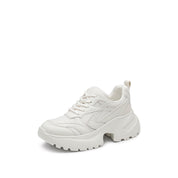 Light Beige Meshed Chunky Sneakers