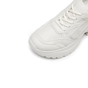 Light Beige Meshed Chunky Sneakers