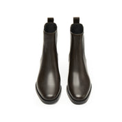Brown Leather Heeled Ankle Charles Boots