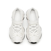 White Bow Tie Velcro Chunky Sneakers