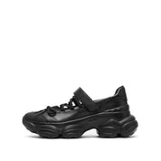 Black Bow Tie Velcro Chunky Sneakers
