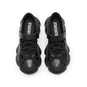 Black Bow Tie Velcro Chunky Sneakers