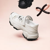 Black Bow Tie Velcro Chunky Sneakers