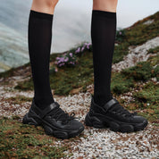 Black Bow Tie Velcro Chunky Sneakers