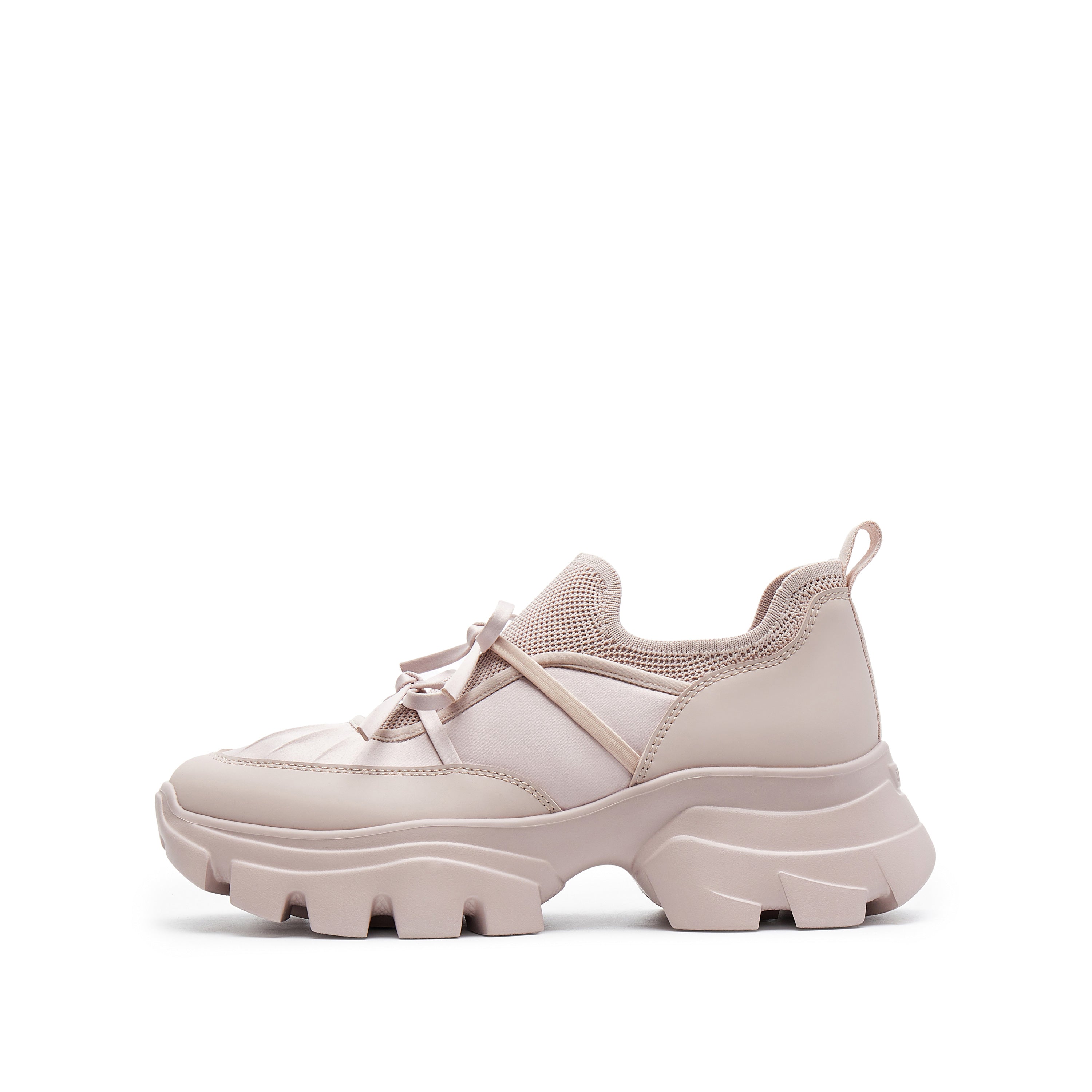 Pastel Bows Satin Chunky Sneakers