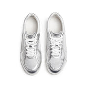 Silvery Meshed Patch Lace Up Runner