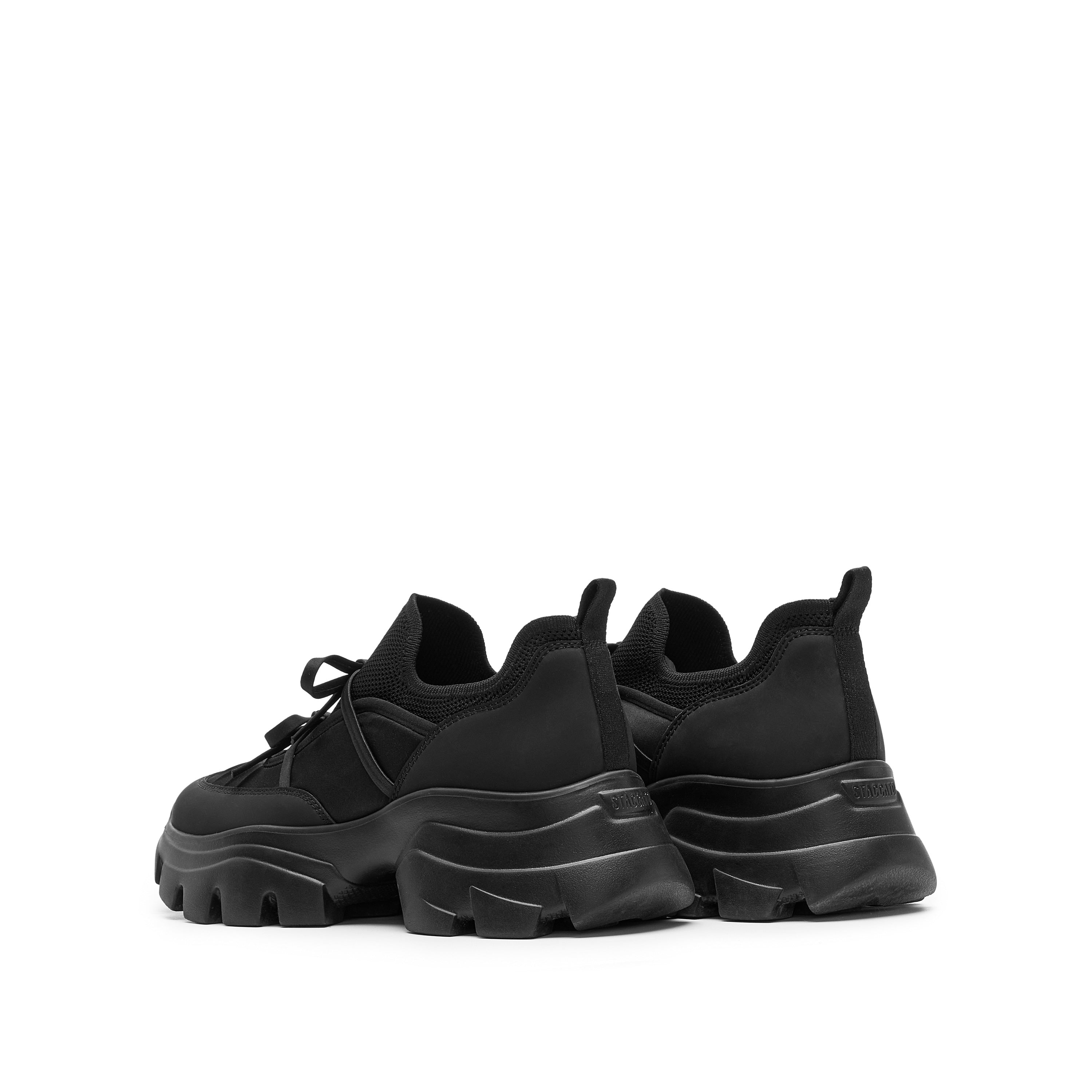 Black Bows Satin Chunky Sneakers