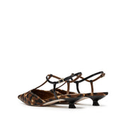 Leopard Strap Pointy Pumps