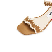 Brown Suede Ankle Strap Heeled Sandals