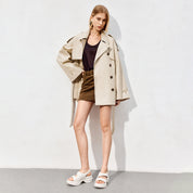 Black Leather Sproty Chunky Sandals