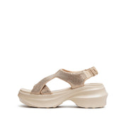 Rose Gold Crystal-embellished Cross Sporty Sandals