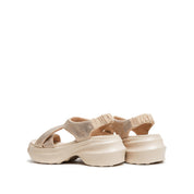 Rose Gold Crystal-embellished Cross Sporty Sandals