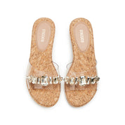 Golden Crystal-embellished Wedge Corks