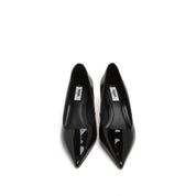 Black Patent Pointed Heeled Pumps