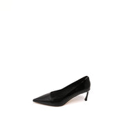 Black Patent Pointed Heeled Pumps