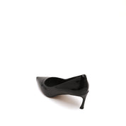 Black Patent Pointed Heeled Pumps