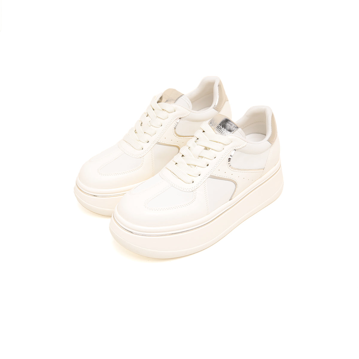 Beige Golden Line Platform Sneakers