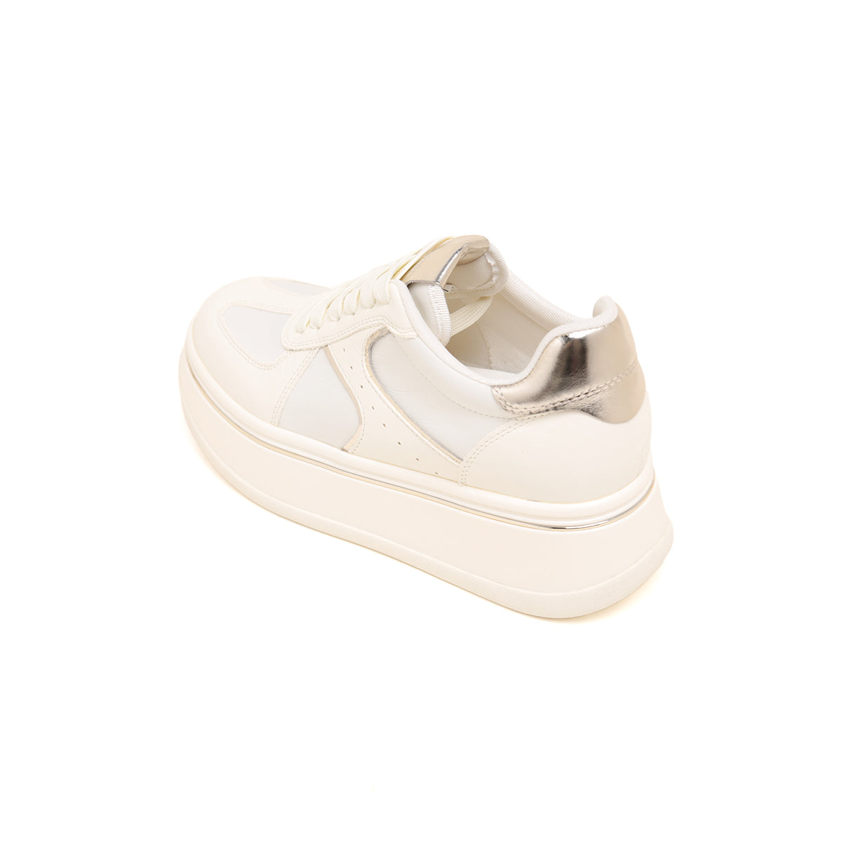 Beige Golden Line Platform Sneakers