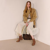 Taupe Suede Buckle Strap Ankle Boots