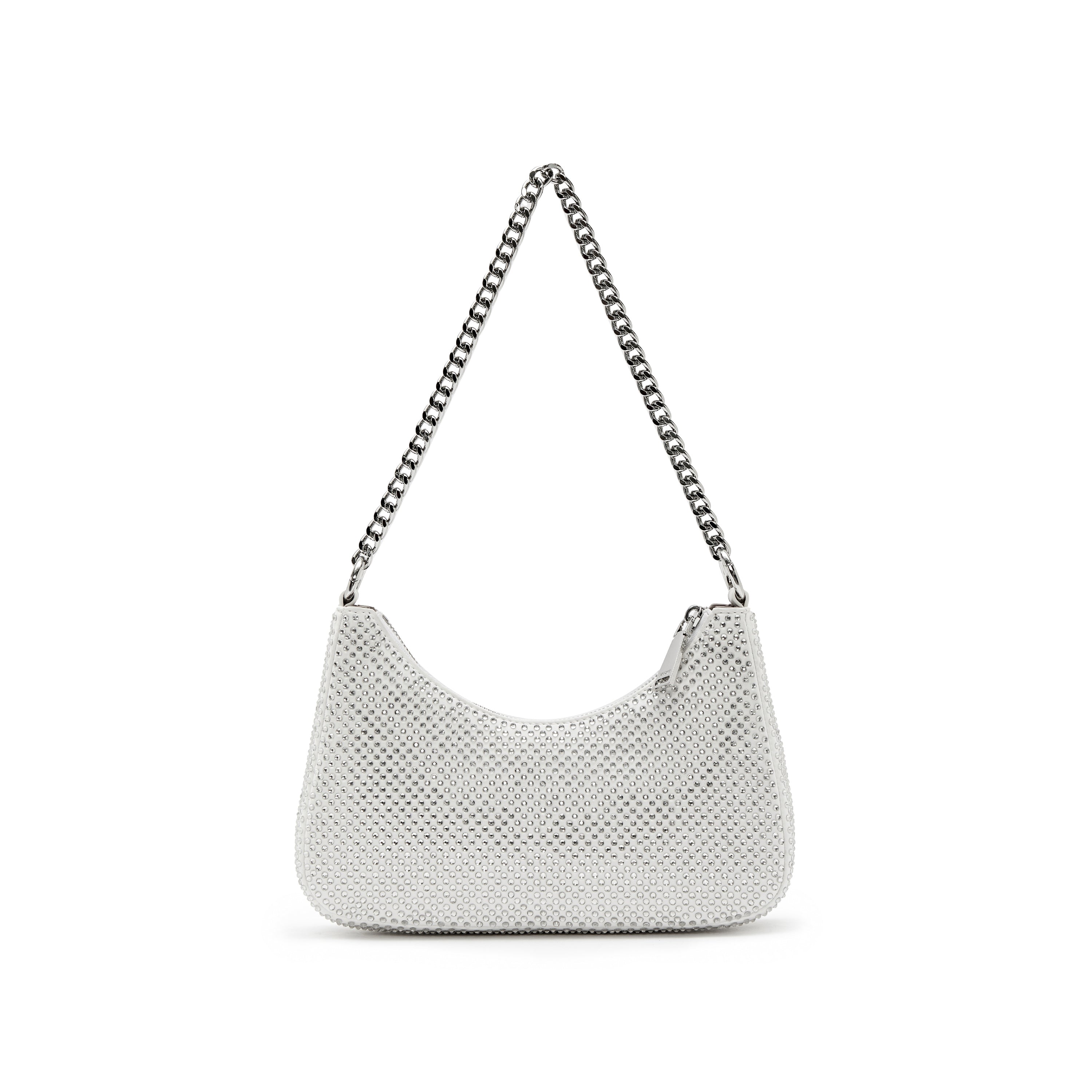 Beige Embossed Bow Mini Handbags